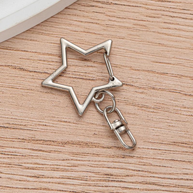 

20 шт. Карабин-клип для ключей в форме звезды с пружинным зажимом и цепочкой, подвесная пряжка, открытое соединительное кольцо и металлический поворотный карабин для изготовления ювелирных изделий своими руками A1