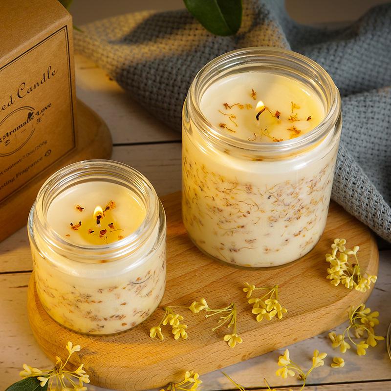 Osmanthus Aromatherapy Candles Calm The Mind and Help Sleep Home Indoor Niche High-end Fragrance Candles Souvenir Gift Box