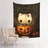 Sanrio Hello Kitty Pumpkins Zombie Halloween Tapestry Bedroom Wall Hanging Fabric Living Room Home Dorm Decor Art Home Decor