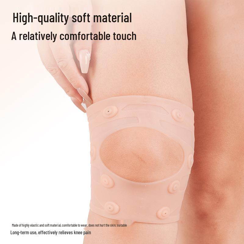 Magnet Compression Knee Support for Outdoor Sports - Patella Protection, Double Strip Elastic Fit for Running & Cycling