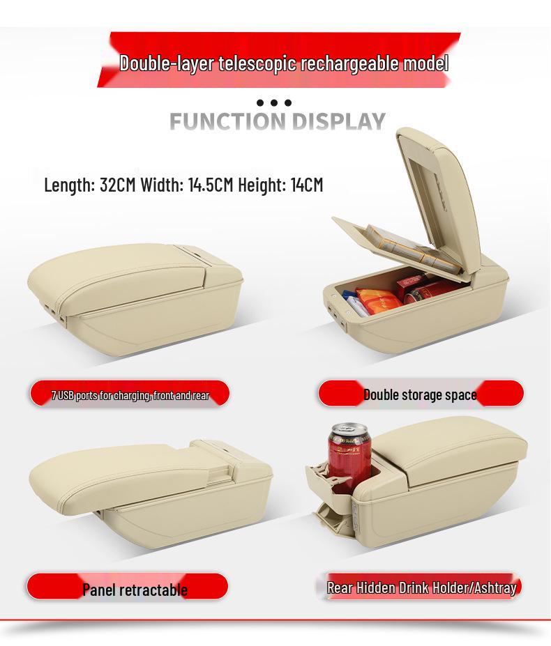 Armrest Box for 2015 Kia Rio - Custom Fit and Modified Design