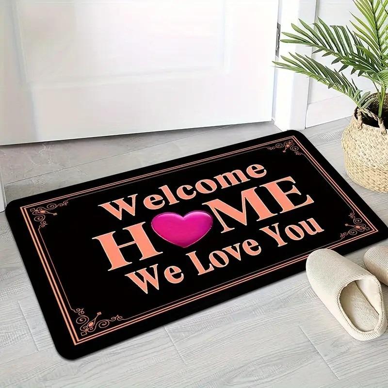 Tropical Style Door Mat With Palm Tree Cactus Pineapple Floral Patterns, Soft Decorative Entryway Rug For Home Indoor Outdoor