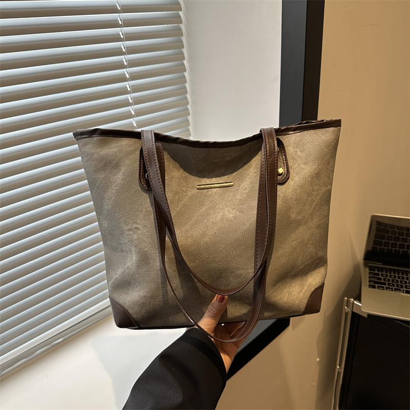Elegant Black Grey And Blue Pu Tote Bag For Women Perfect For Daily Work Commute