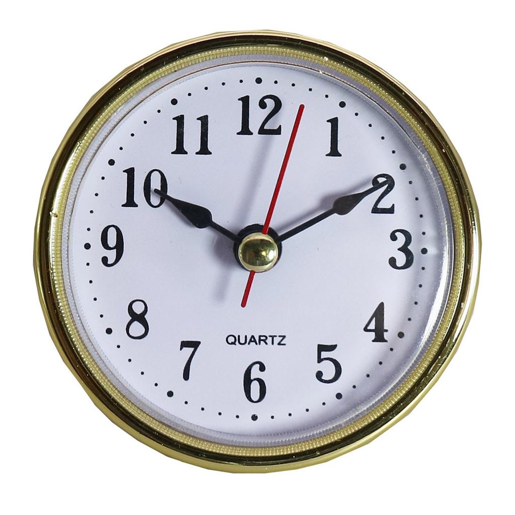 65mm Phnom Penh Iron Clock Nábytek Hodiny Hodinky Hlava Osvětlení Hodinová vložka Zlaté lemování Římská bílá Číslice Dekor