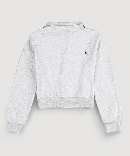 ROVVE Cropped Collar Sweat Shirt (Gray)