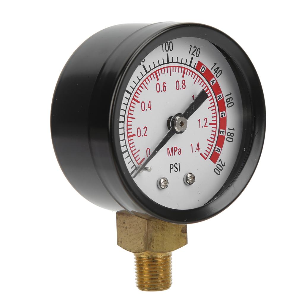 Y50 Radial Pressure Gauge Device with Circular Dial for Air Oil Water 18in NPT 0?1.4mpa 0?200psi