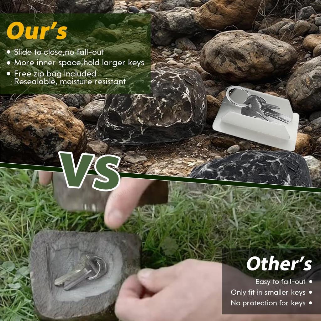 Xiaomi Key Hider Hidden Doorstep Key Box Outdoor Courtyard Hidden Doorstep Simulated Small Stone Key Box Spare Garden Key Storage Box