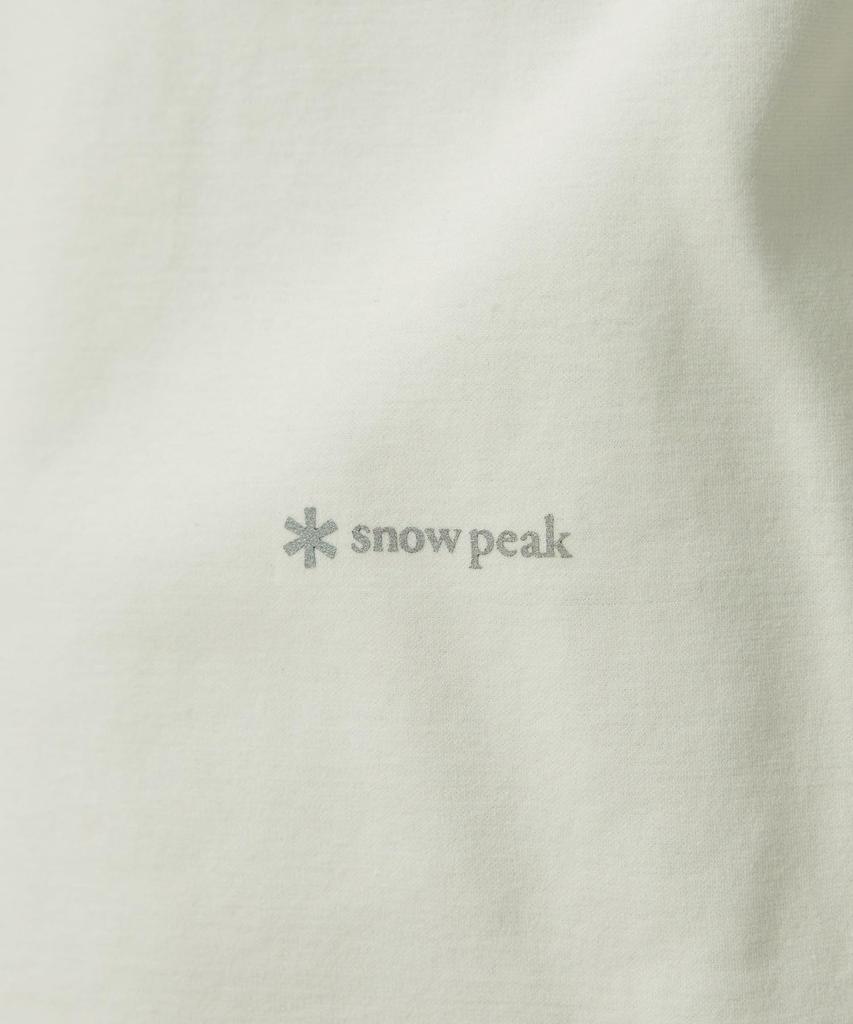 Snow Peak Organic Cotton Mercerized Short Size White T-Shirt TS-25AU001, Sleeve, Men's/Women's, S,