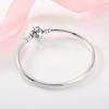 New 925 Sterling Silver Charm Love Pink Rose Bracelets Bangles Diy For Fashion Jewelry Womens Accessories Trendy Jewelry Gift