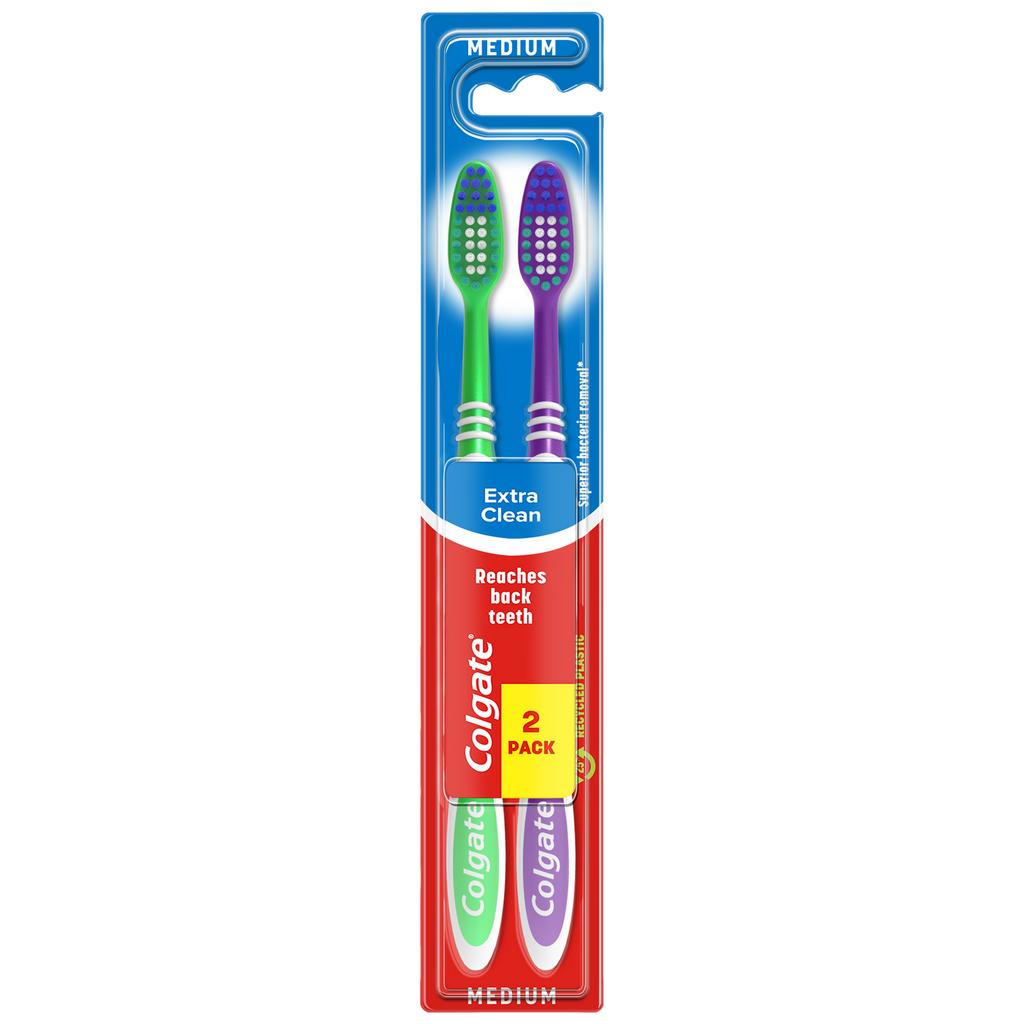 Colgate Extra Clean Medium Toothbrush 2 Pcs.
