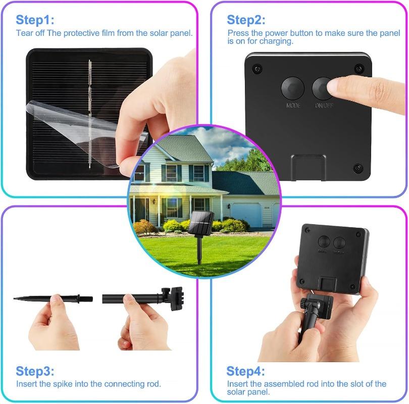 Solar Christmas Lights Outdoor Solar String Lights LED Fairy Lamp Twinkle Tree Light for Xmas Garden Patio Party Wedding Decor