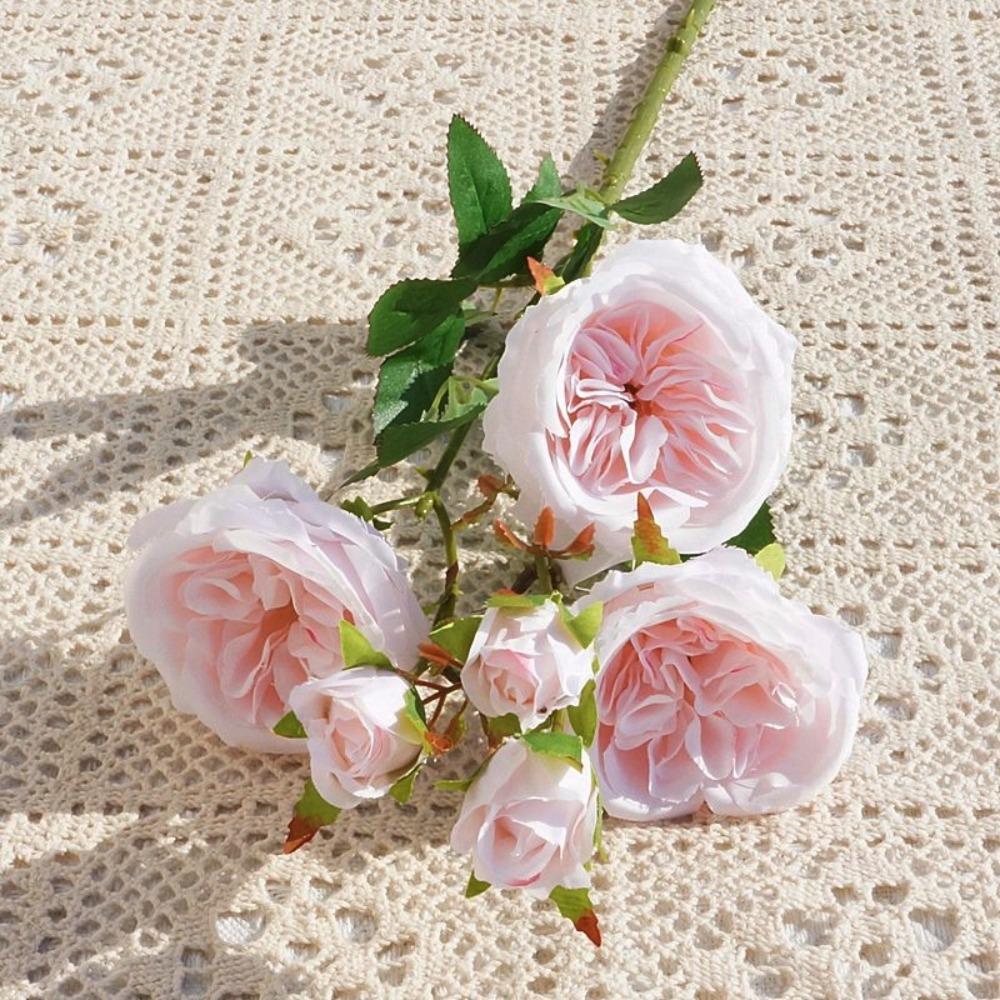 Realistic Silk Roses Flowers Plastic Simulated Rose Artificial Roses Bouquet  Home Garden Decor