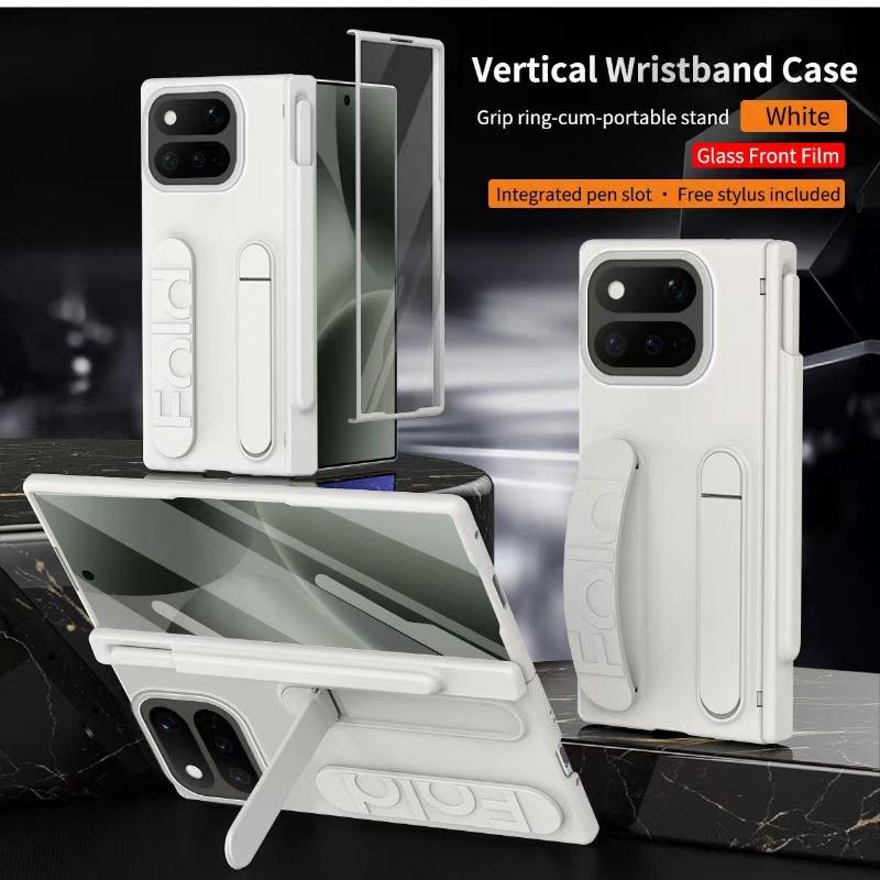 For Google Pixel 11 10 9 Pro Fold Case with Hinge Protection & Wristband Protective & Stand & Pen & Screen Protector Phone Cover