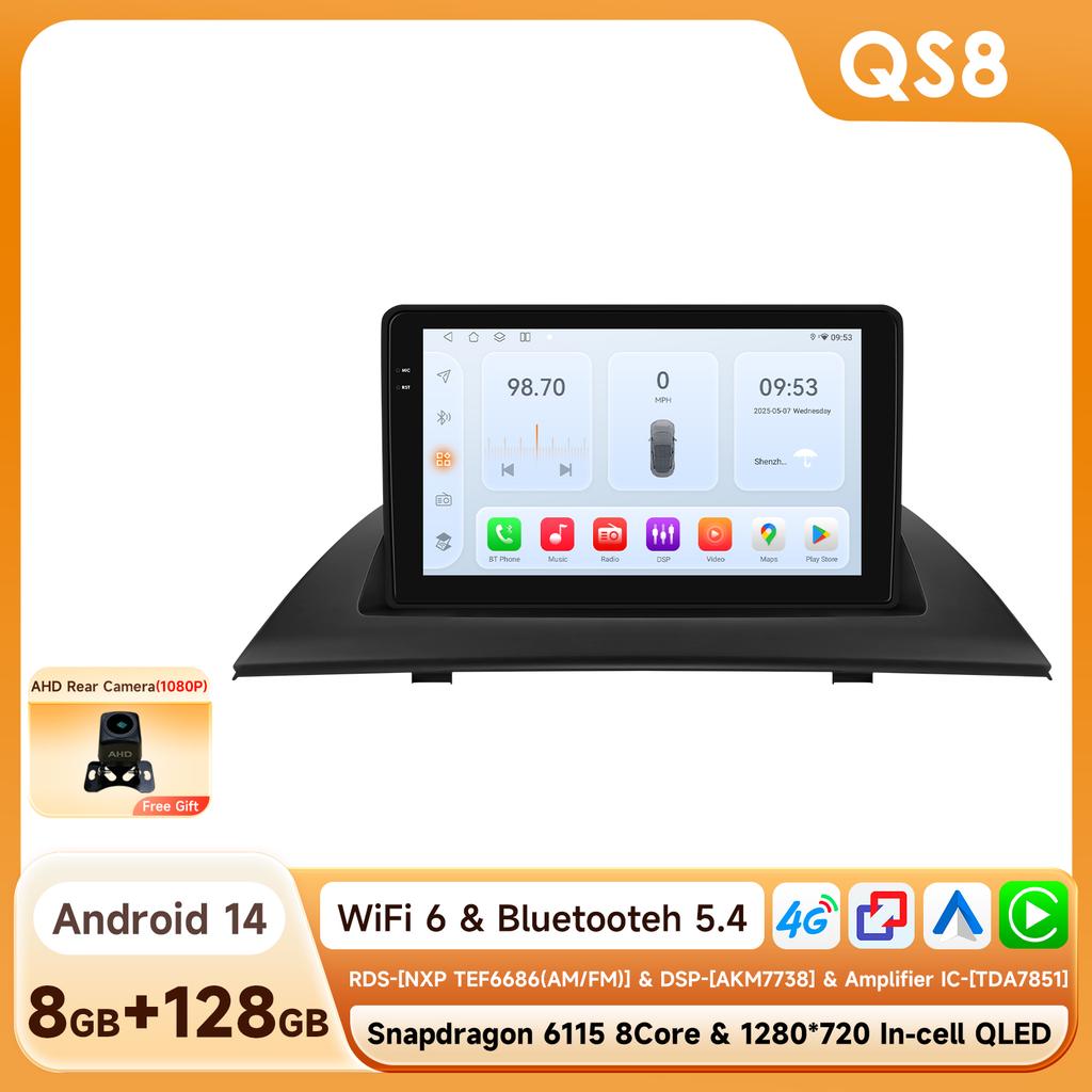 OSSURET 6115 Android Car Radio for BMW E83 X3 2004-2012 Carplay Car Multimedia Player Intelligent 2din Autoradio GPS AIPRO