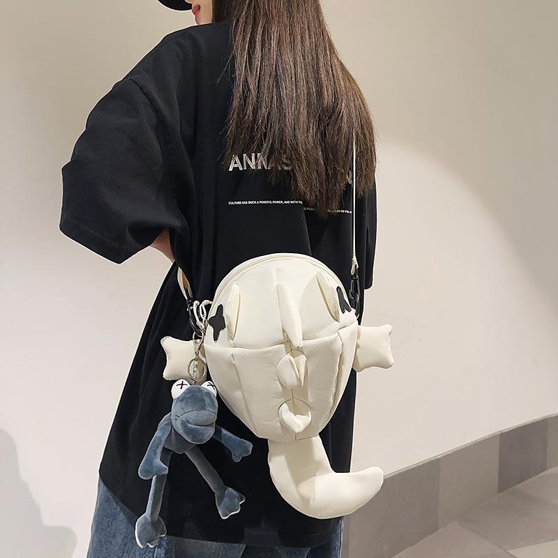 Shark messenger bag women's shoulder bag cute summer commuter mobile phone bag men's trendy cycling bag