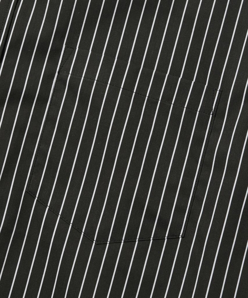 OTHERFITS Deep Line Stripe Crop Shirt (Black)