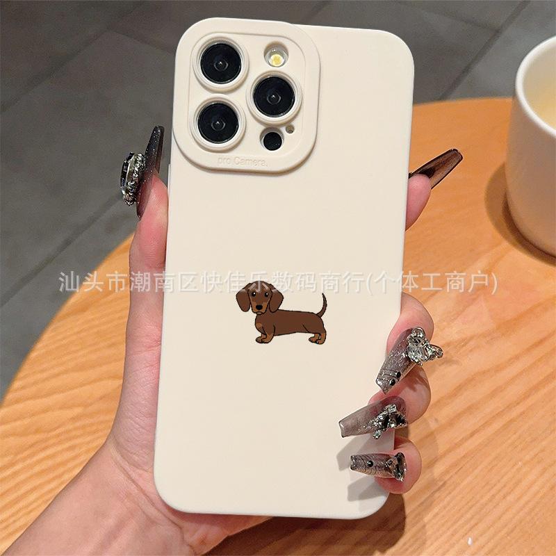 Cute Dachshund fits iPhone 16 Pro/17 phone cases, iPhone 15 protective cases, 14 Pro/13/12/11