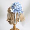 Original Light Blue Lolita Velvet Cake Hair Accessories Gorgeous Top Hat Lace Headband Hair Accessories for Women