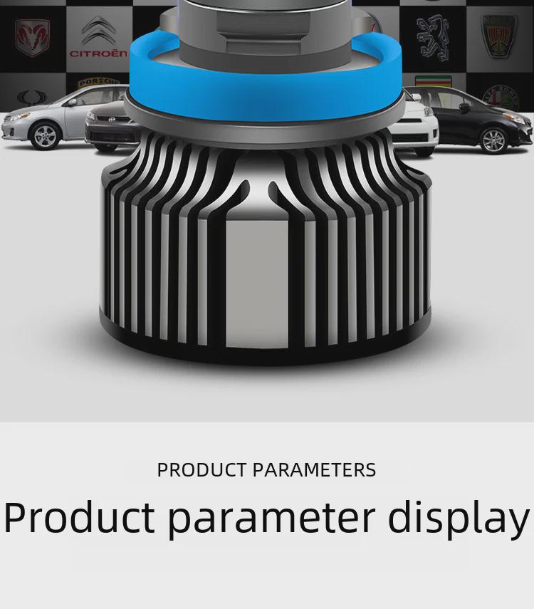 Dual-Color Automotive LED Fog Lights with Lens, H7/9005/9006/H11, Easy Installation