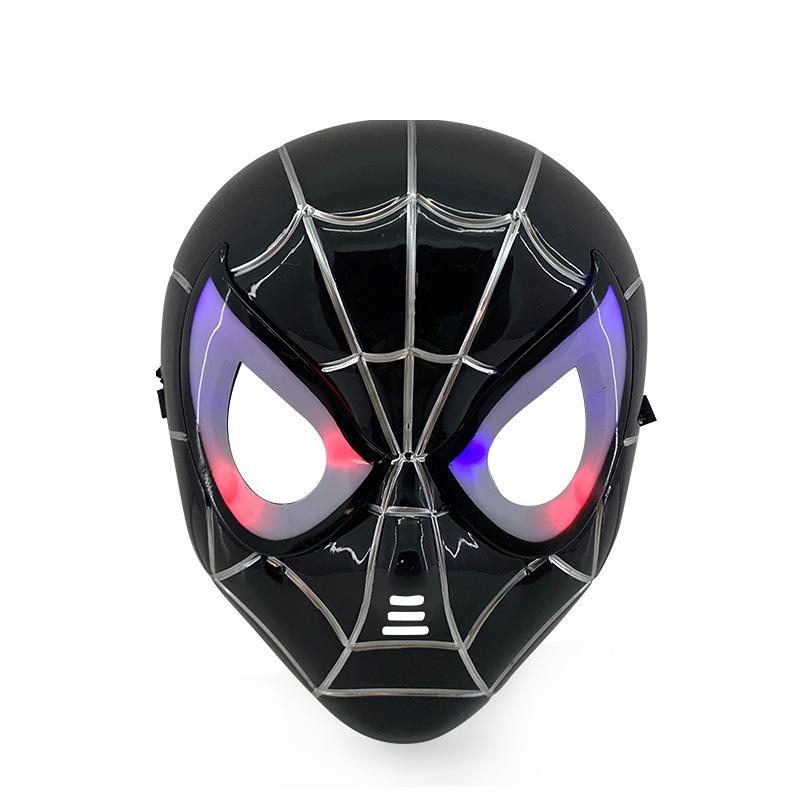 Maschera LED Disney Anime Spider-Man Fresco Cartone Animato Iron Man Captain America Costume Festa Palco Performance Oggetto di Scena Regalo per Bambini
