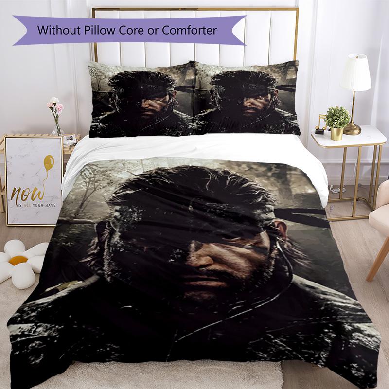 3Pcs Warrior Gaze Battle Veteran Dark Resilient Bedding Quilt Set Quilt Cover Gift For Fans 1 Duvet Cover 2 Pillowcase Game281