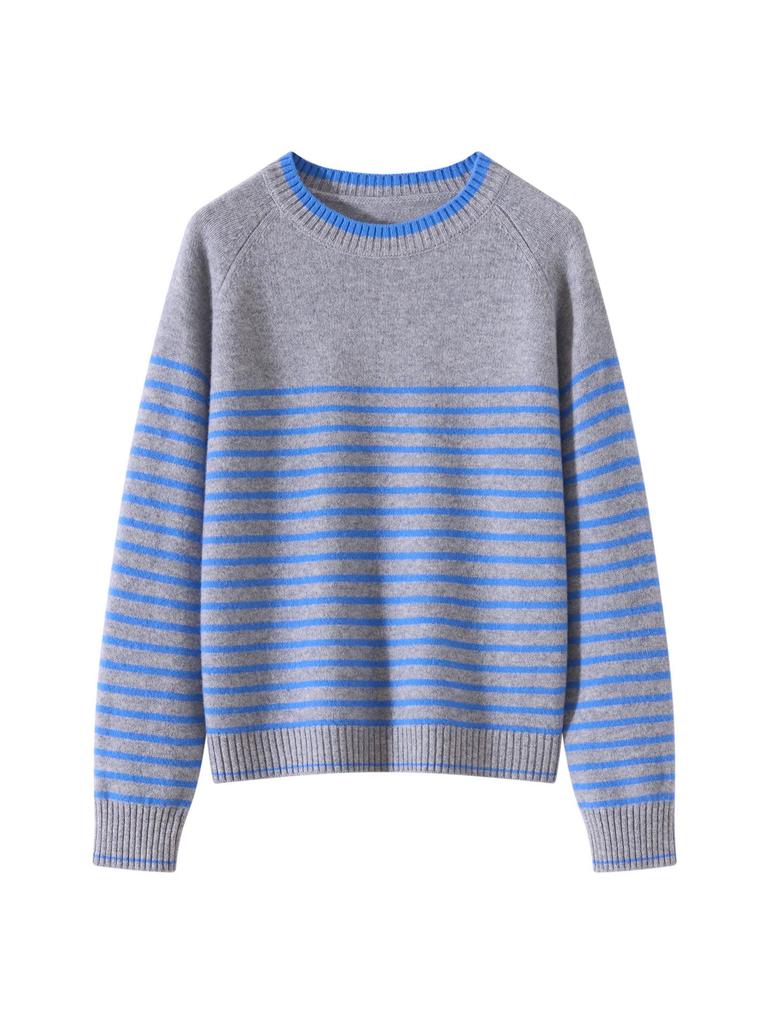2026 Korean Style Soft Fluffy Women's Striped Sweater