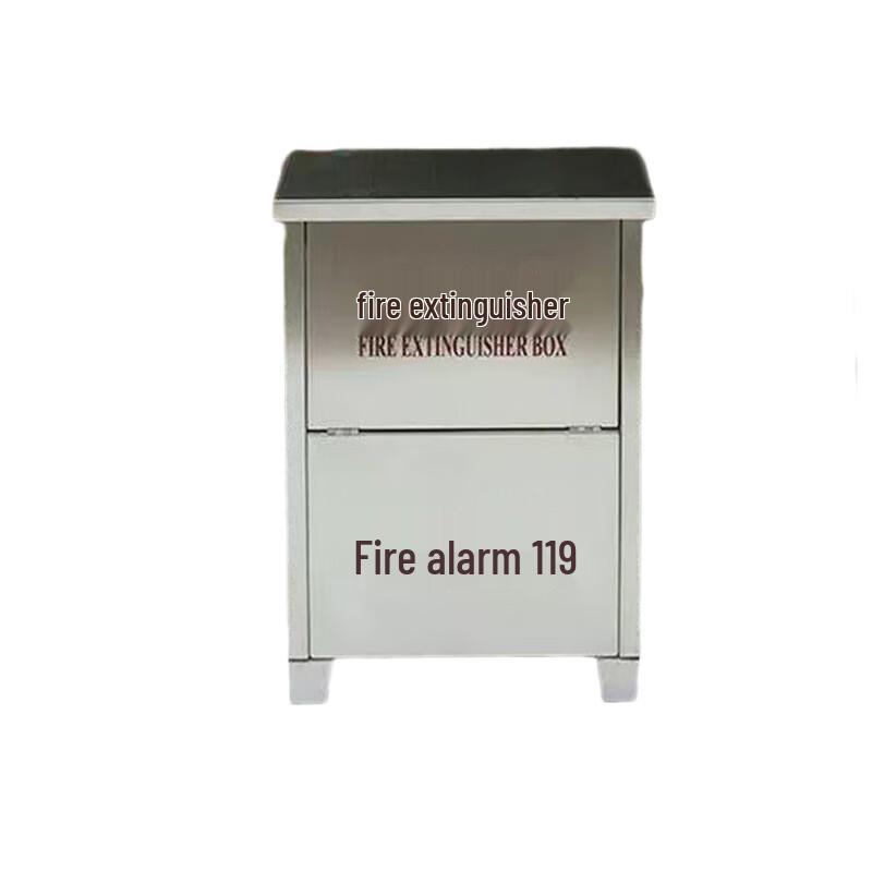 OLOMM Stainless Steel Fire Extinguisher Cabinet For 2x 4kg Fire Extinguishers