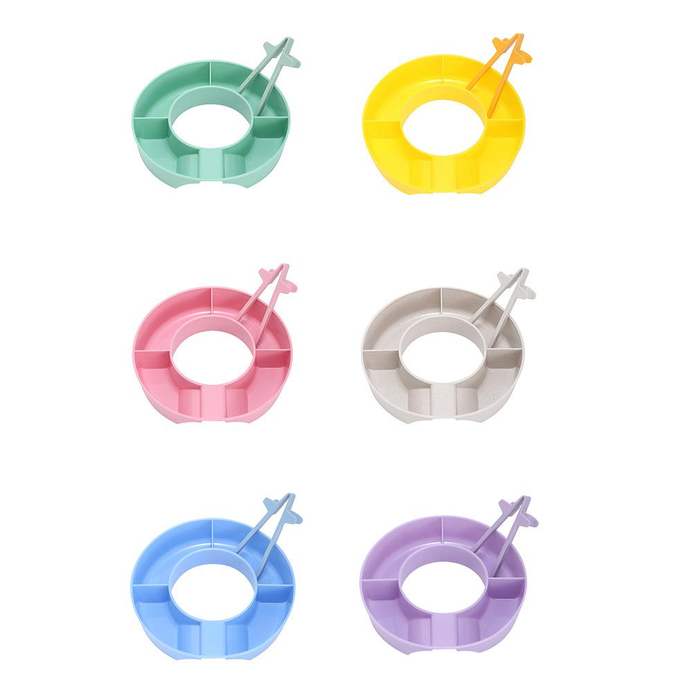 Miska na svačinu Podnos na ovoce a bonbony Nádoba Podnos na jídlo Potravinářský silikon Opakovaně použitelný Kroužek na svačinu Lehký Podnos na bonbony Dávkovač svačin