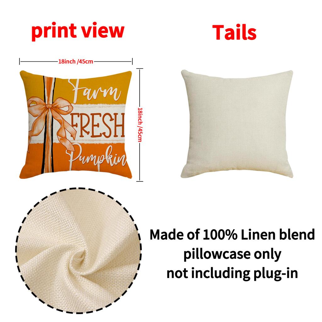 Neue Herbst Sofa Kissenbezug Leinen Einseitiger Blumendruck Kissenbezug Indoor Sofa Set Kissen