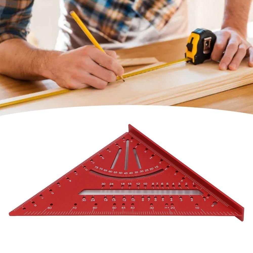 

Aluminum Alloy Multi Angle Measuring Tool 90 Degree Marking Tool Protractor Woodworking красный