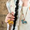 Brocade New Chinese Style Necklace Hanging Rope Horse Face Skirt Accessory  Women