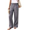 Women's Fashionable Casual Linen Basic High-waisted Trousers