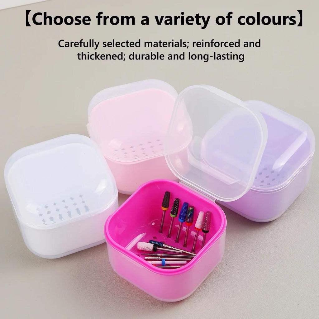 Premium Acrylic Nail Organizer Nail Art Drill Bits Grinding Head Durable Nail Storage Box