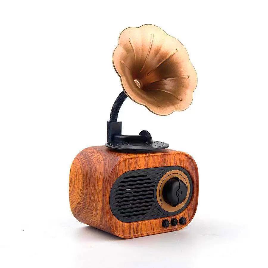 DurableCreative Retro Mini Wireless Bluetooth Speaker Indoor Home Portable Card Speaker Radio