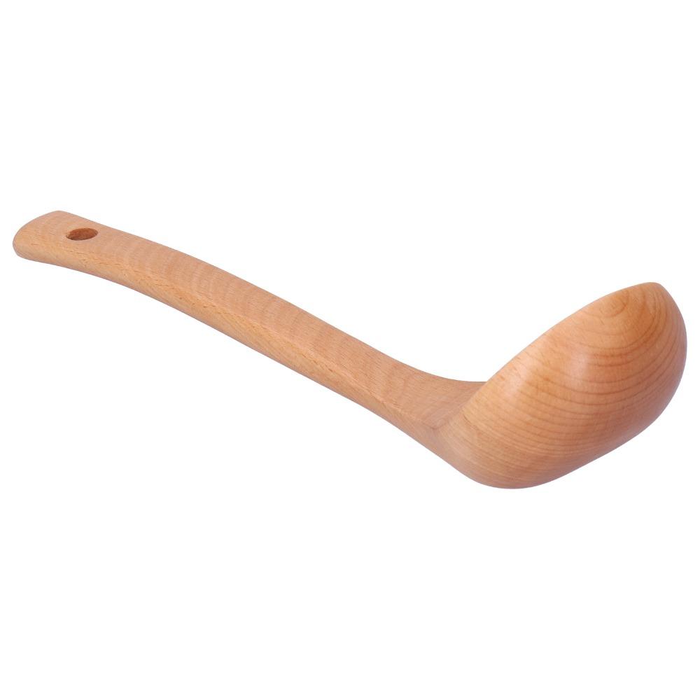 Wood Grain Texture Cooking Spoon Extra Long Handle Kitchen Spoon Wooden Spoon  Soup Stew Mixing