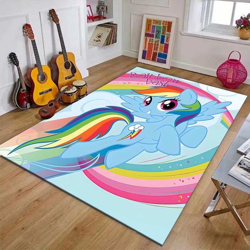 1pc My Little Pony7 Design Printed Area Rug Carpet for Bedroom Living Room Home Decor Rugs Mat Non Slip Mat Rug for Bedside