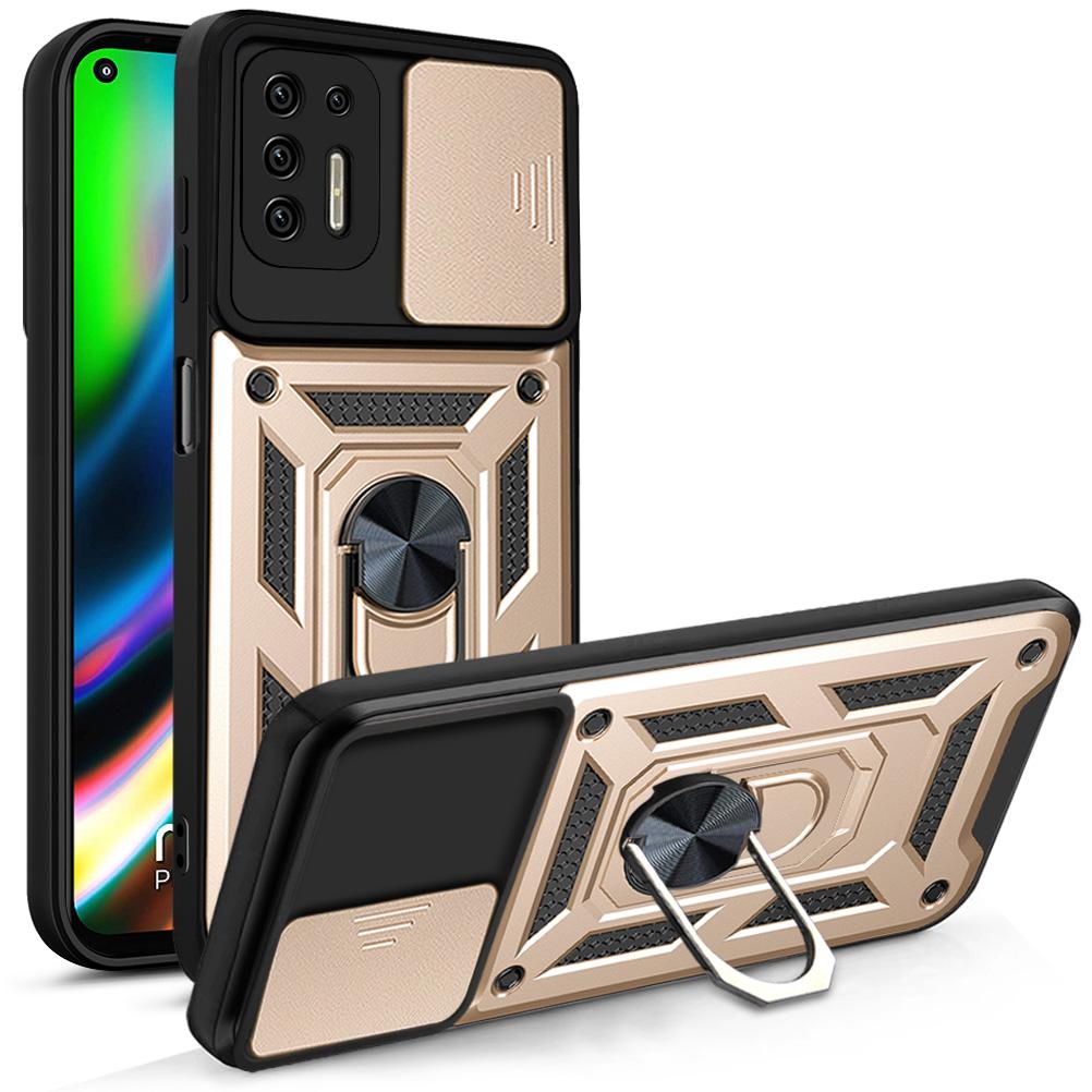 Case for Motorola Moto G9 Plus Shockproof Bumper Armor Camera Protective Magnetic Holder Ring Cover for Moto G 9 Play E7 Plus