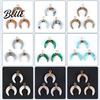 DIY Pendant Charm Gold-Plated Edging Crescent Horn Design Natural Imitation