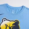 Nike NBA Collaboration Dri-Fit Memphis Grizzlies T-Shirt Logo Print Letter Round Neck Quick-Dry Short Sleeve Kids Tops Blue 3Z2B7BBGJ-GRI