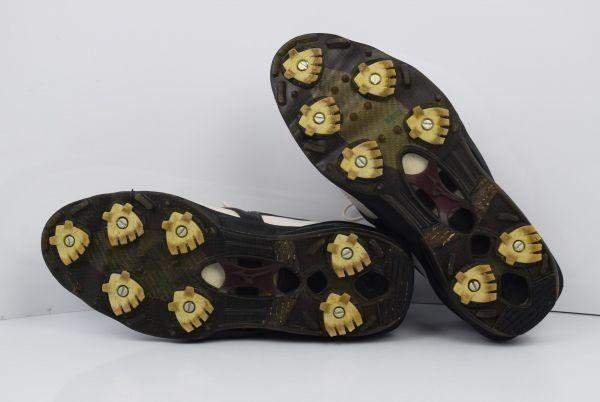 Mizuno Golf Shoes 25 White Black Leather Low Rebound Insole(USED)