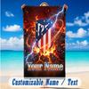 Beach Towel Custom Name Text, Quick Dry Large Towel For Beach HomeAtletico Madrid