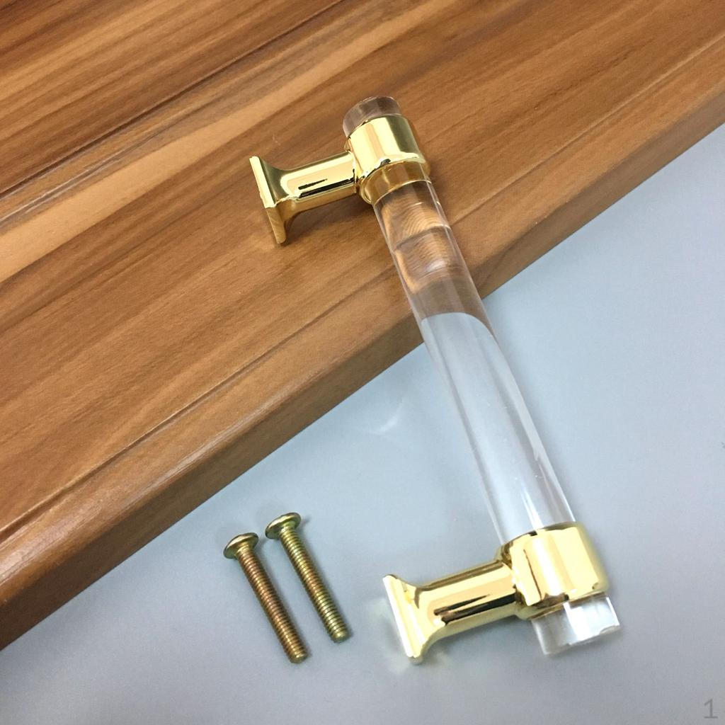 Acrylglas Tür Schrank Schublade Knopf Hardware Home Dekoration Gold