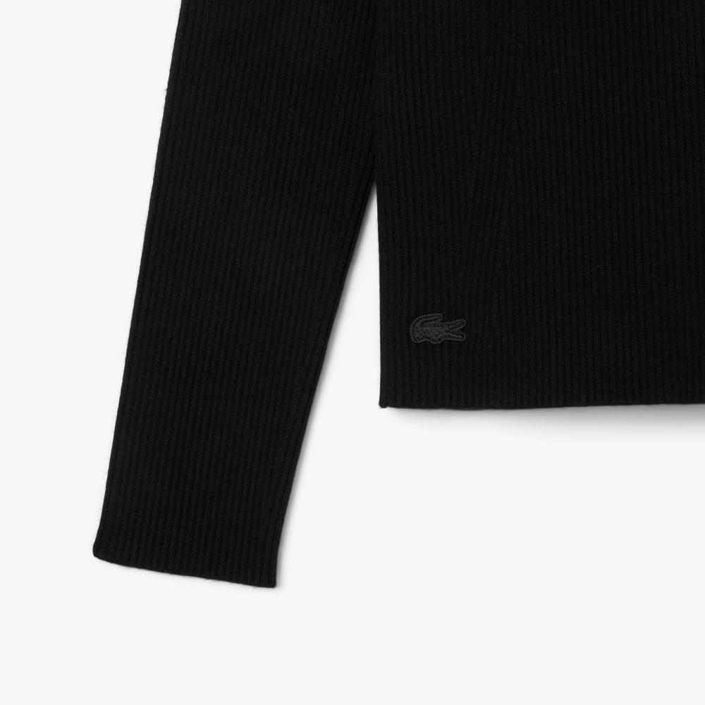 [Lacoste] Women's 3D Rib Knit Half-Zip Sweater AF4144-55N031