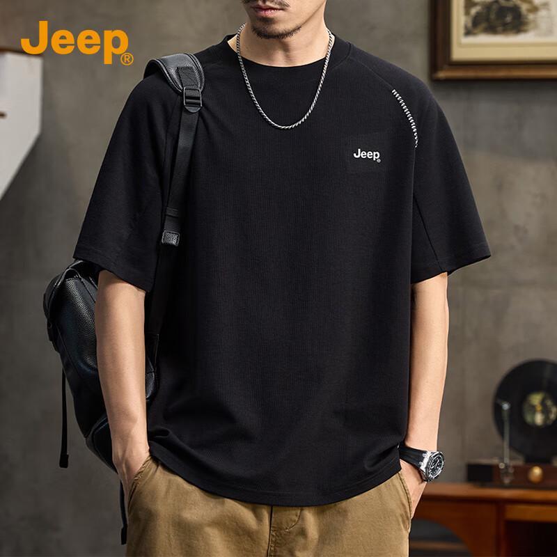 JEEP Men's Casual Round Neck Short Sleeve T-shirt
