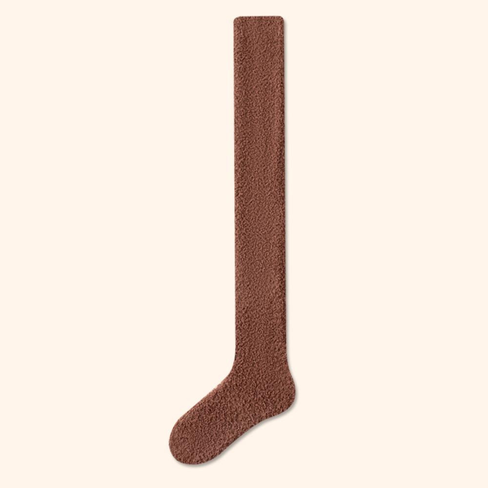 Coral Fleece Long Tight Socks Soft Foot Warmers Fashion Boot Socks  Fall Winter