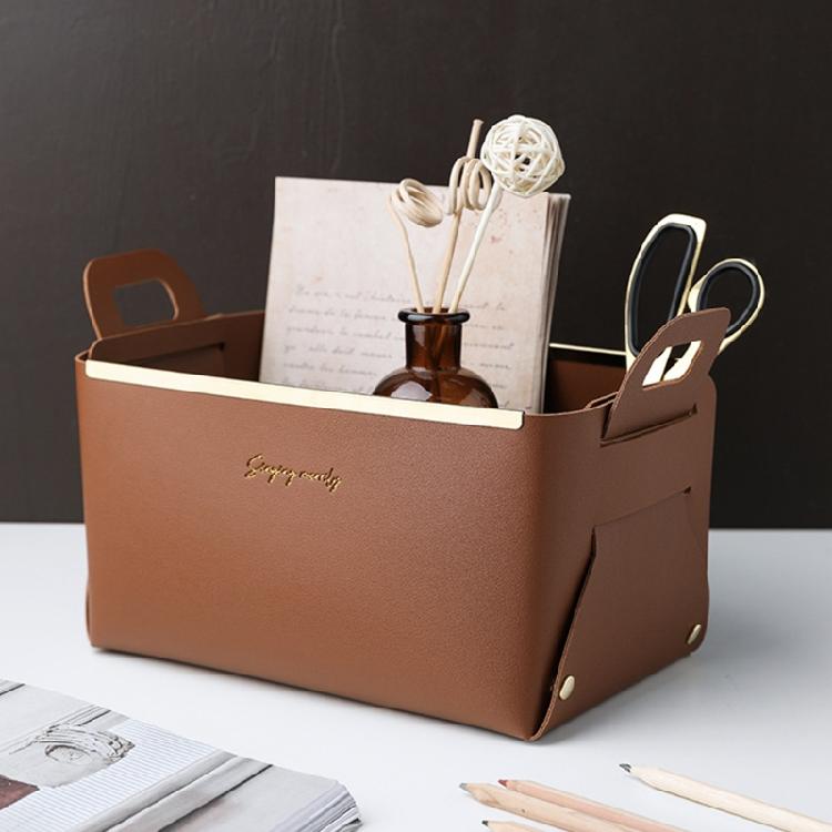 Creative Leather Storage Boxes Small Things Collection Help You to Save Spac