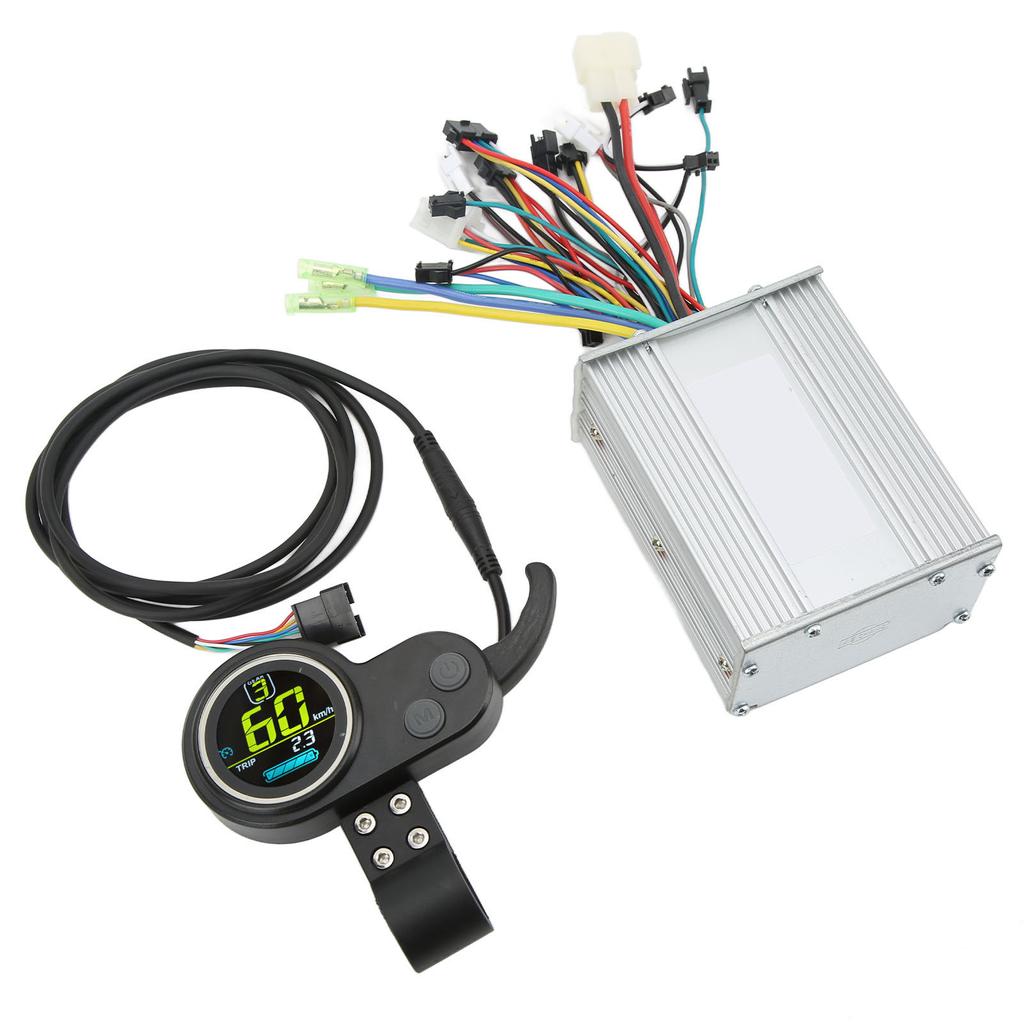 Kit de contrôleur de trottinette électrique 450W Affichage LCD couleur rond avec accélérateur au pouce Contrôleur de trottinette électrique pour