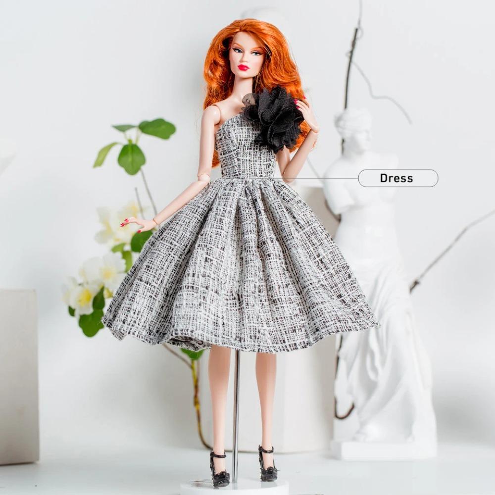 32cm Supermodel Doll Clothes Suit European Fashion Black Romantic Series Accessories Set Princess Dress DIY Toys Collector Gifts