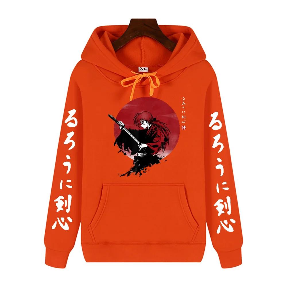 Rurouni Kenshin Handsome Print Autumn/Winter Comfort Soft Thickened Men's High-quality Casual Fashion Street Hoodie