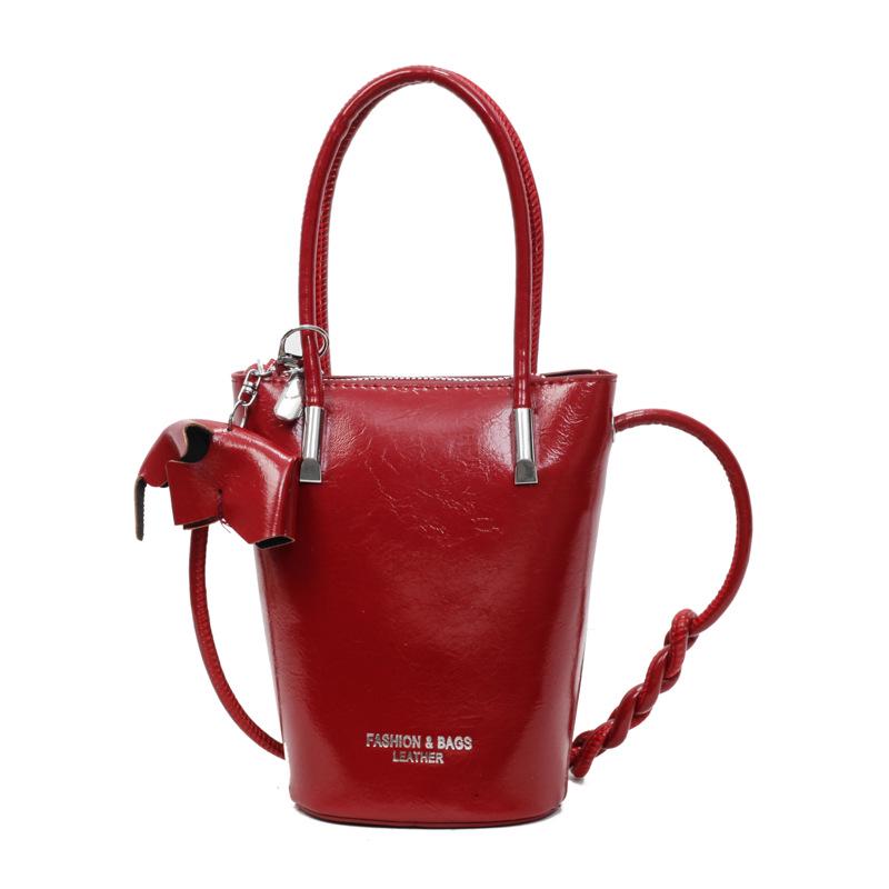Women's 2025 Trendy Crossbody Bucket Handbag - Niche Design, Popular Lipstick Small Bag
